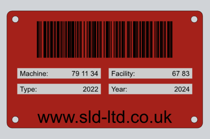 Barcode Machine Sign