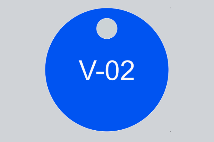 Engraved Plastic Valve Tag