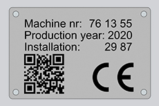 Engraved Stainless Steel Machine SIgn