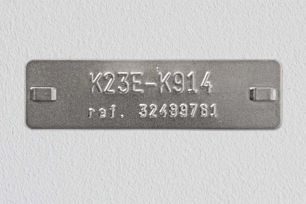 Stainless Steel Cable Tag with Embossed Text
