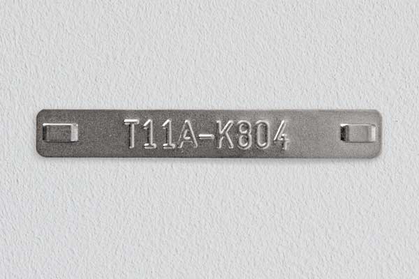 Cable Marking in Embossed Metal