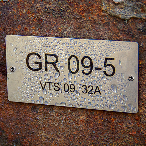 Engraved Stainless Wall Sign