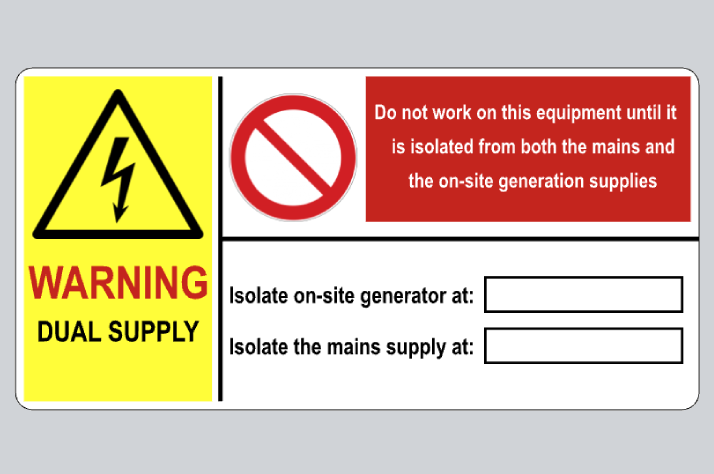 Warning Dual Supply