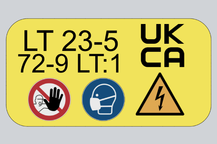 Custom electrical cabinet sticker