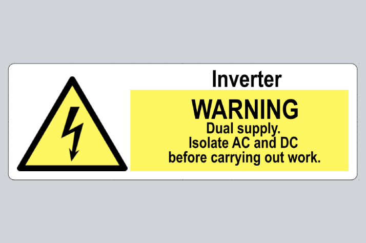 Inverter Warning Label