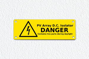 Engraved Isolation Sign