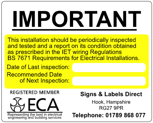 Inspection label