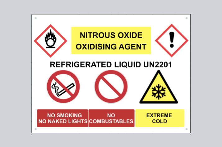 Gas Warning Printed Plastic