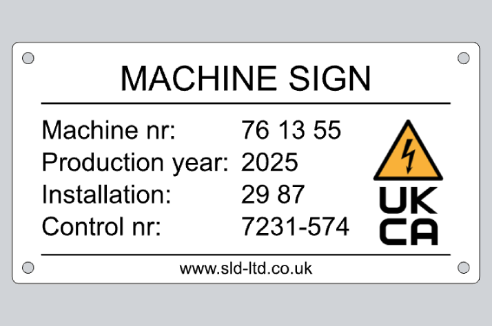 Small Machine Sign