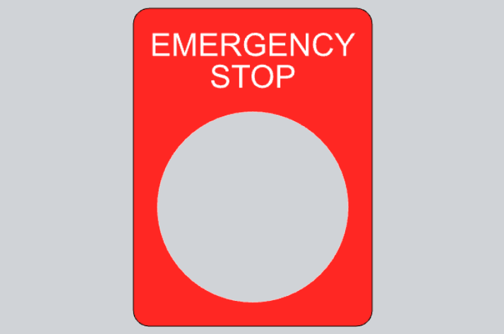 Emergency Stop Sticker